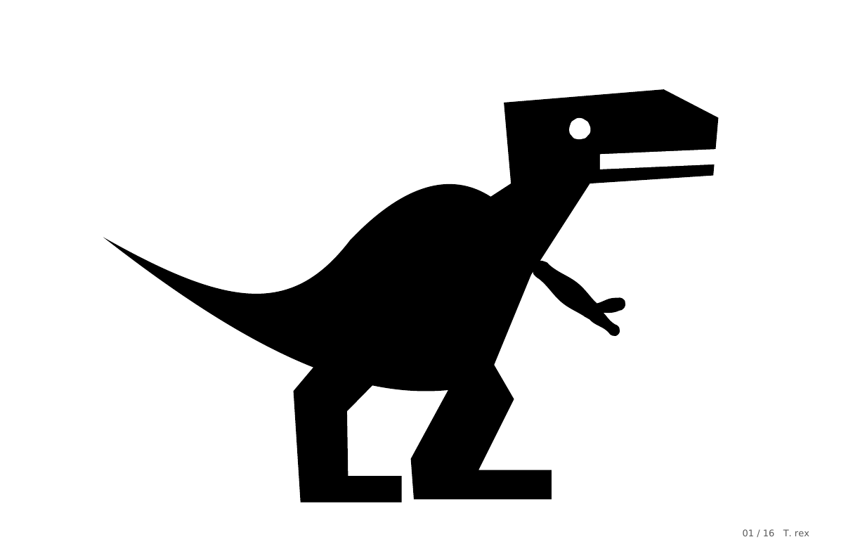 T. rex picture card from the Dinosaurs collection.